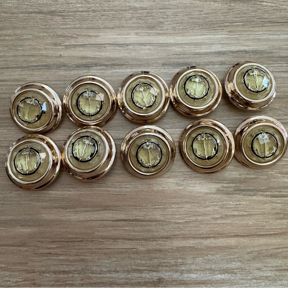 Gold Anchor Buttons Set of 10